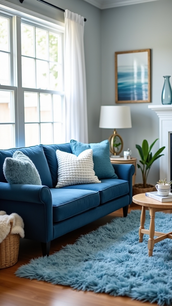 layered textures in blue