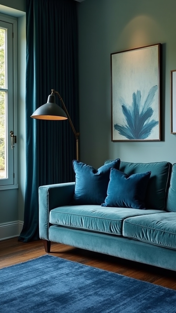 layered textures in blues