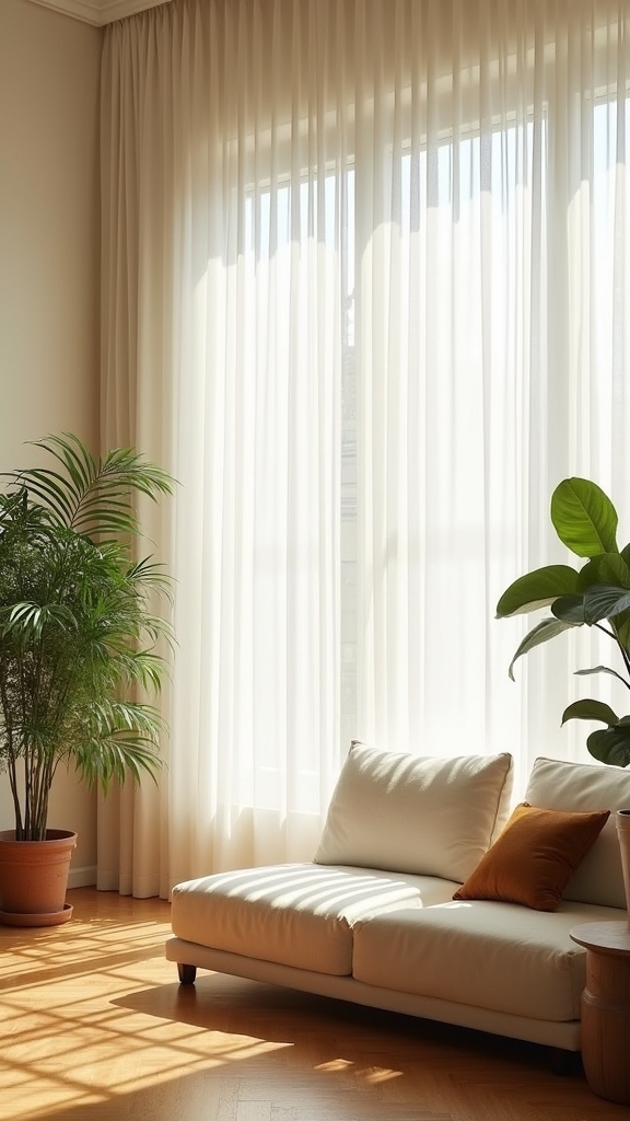layered white curtain elegance