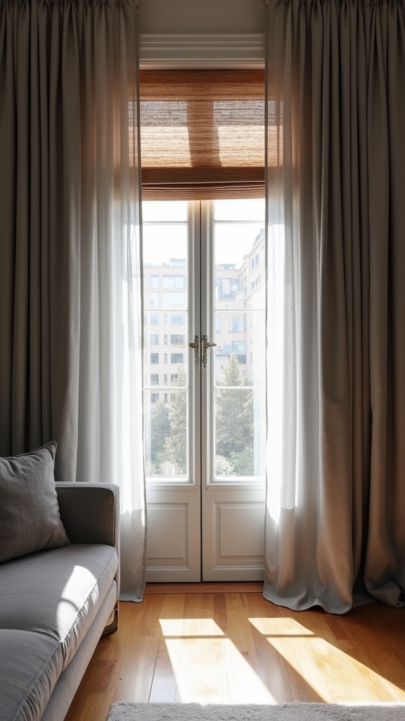 layered window treatment elegance