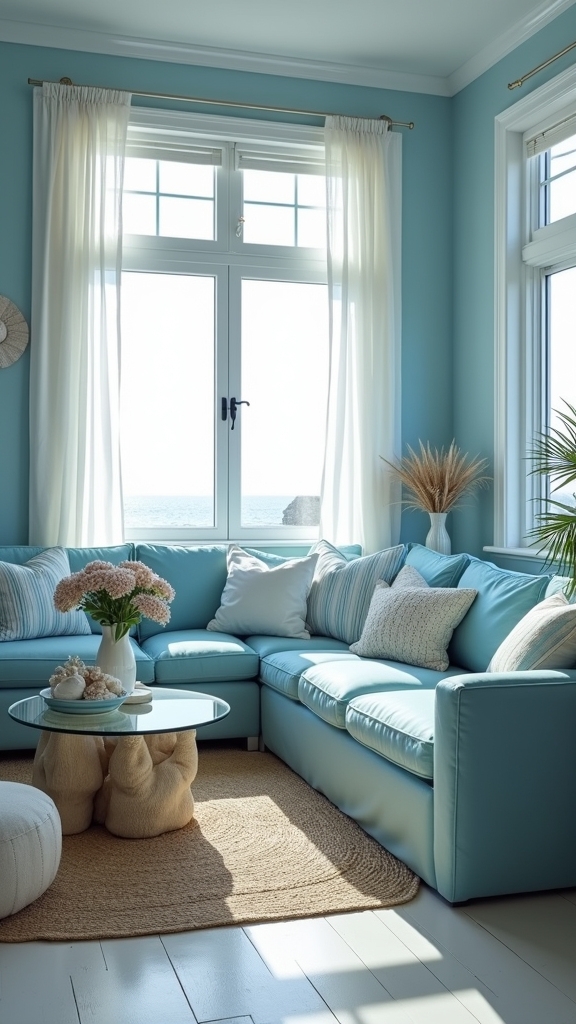light blue coastal tranquility
