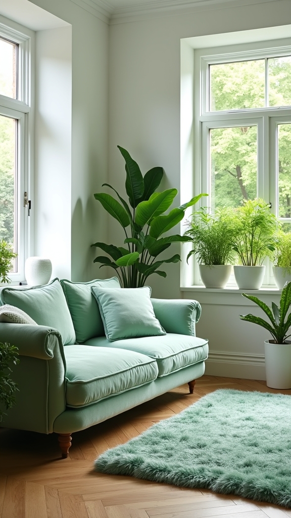 light green tranquil accents