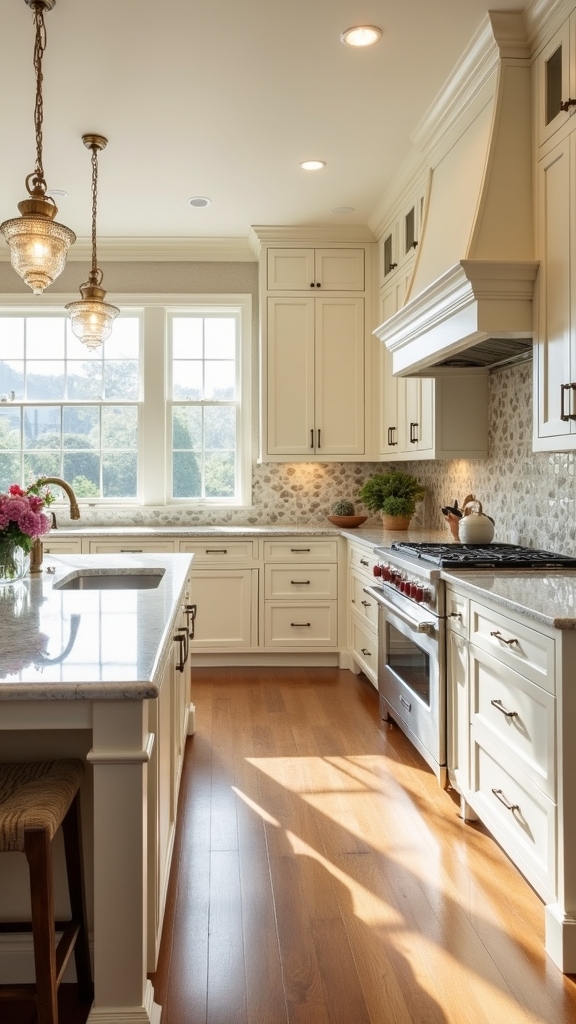 luminous cream kitchen design