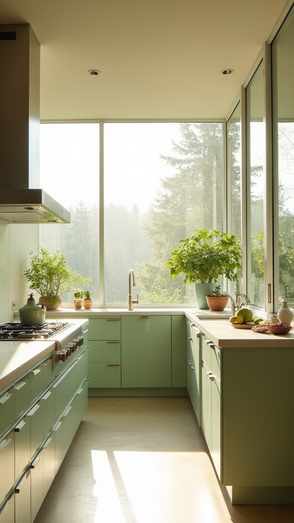 luminous glass window backsplash
