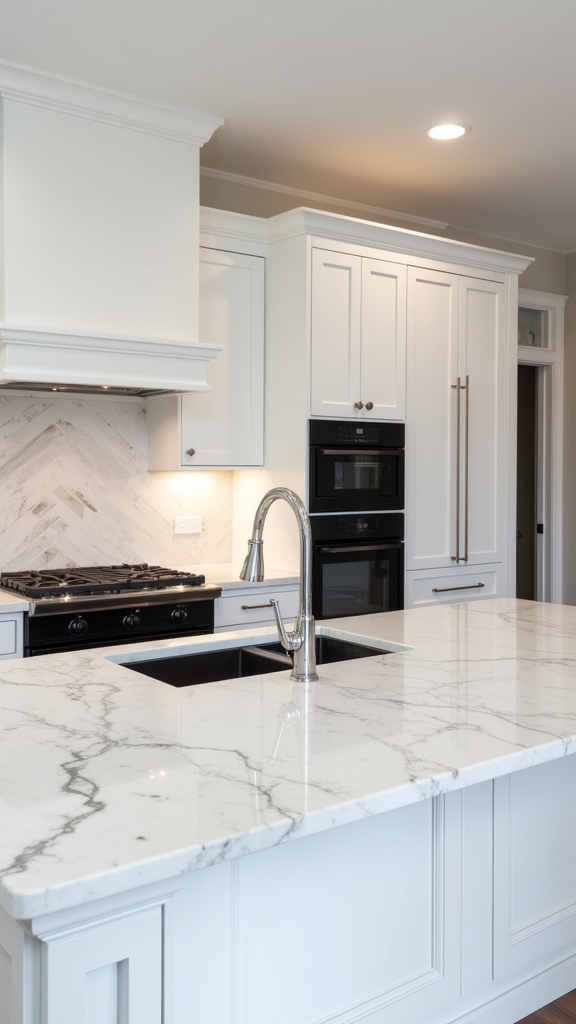luxe marble kitchen elegance