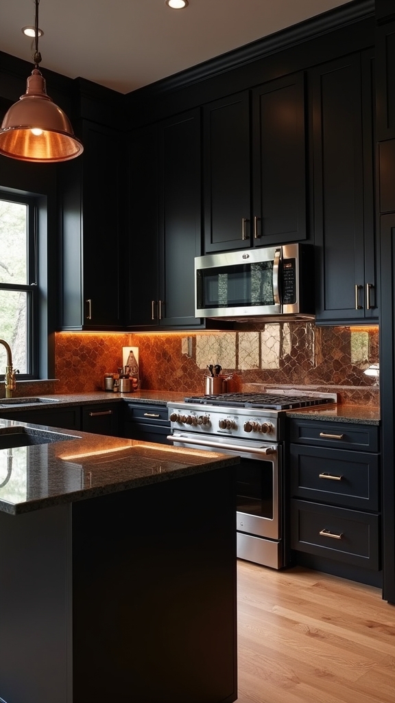 luxe metallic kitchen accents