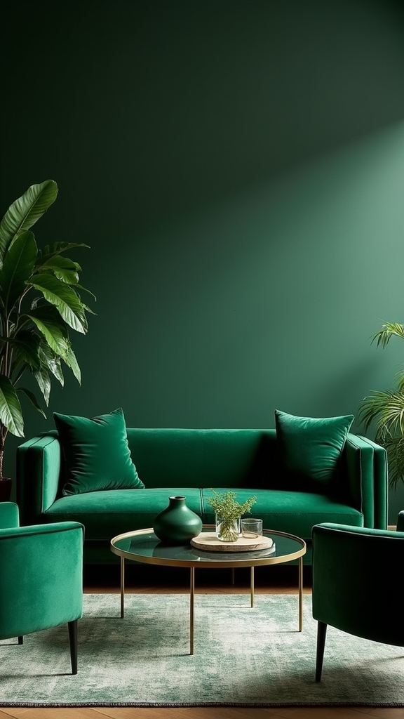 luxurious dark green elegance