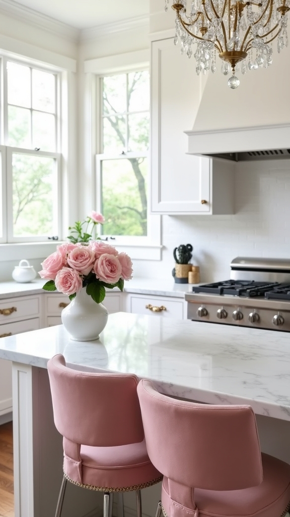 luxurious white kitchen accents