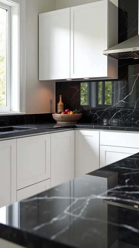 luxury black marble countertops