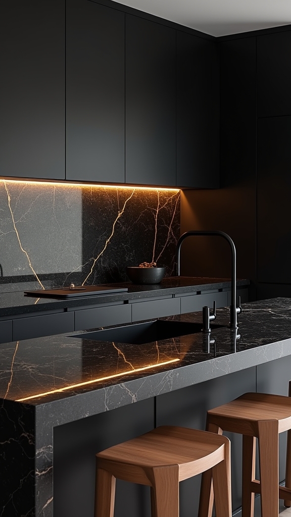 material contrast for kitchens