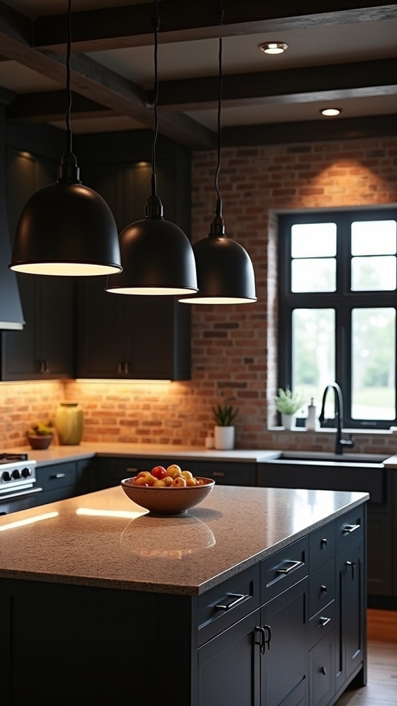 matte black industrial lighting