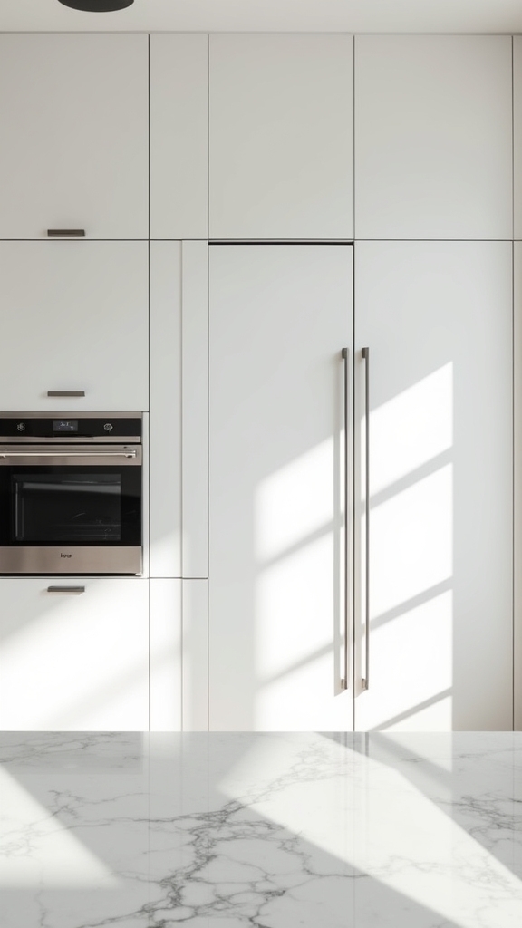 matte white cabinetry elegance