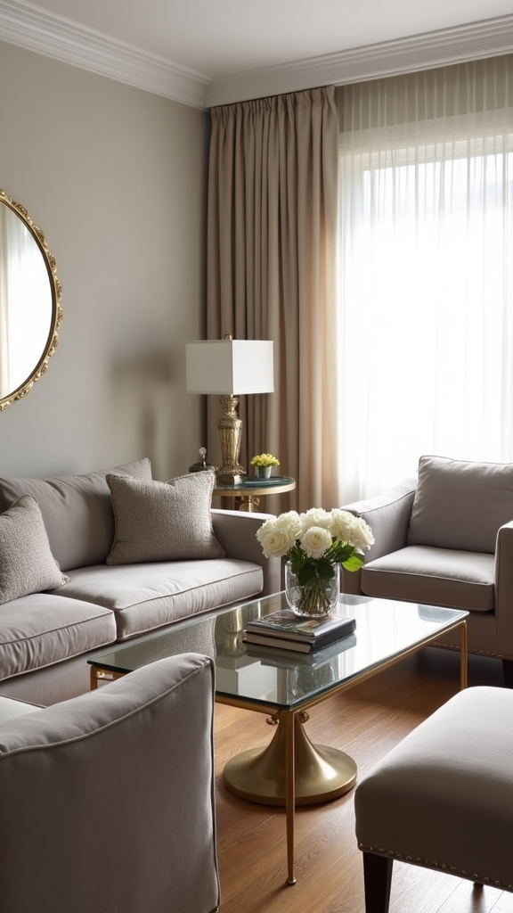 metallic accents enhance elegance