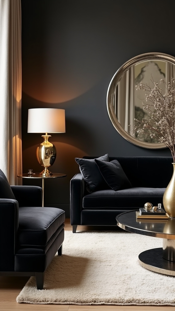 metallic accents enhance elegance