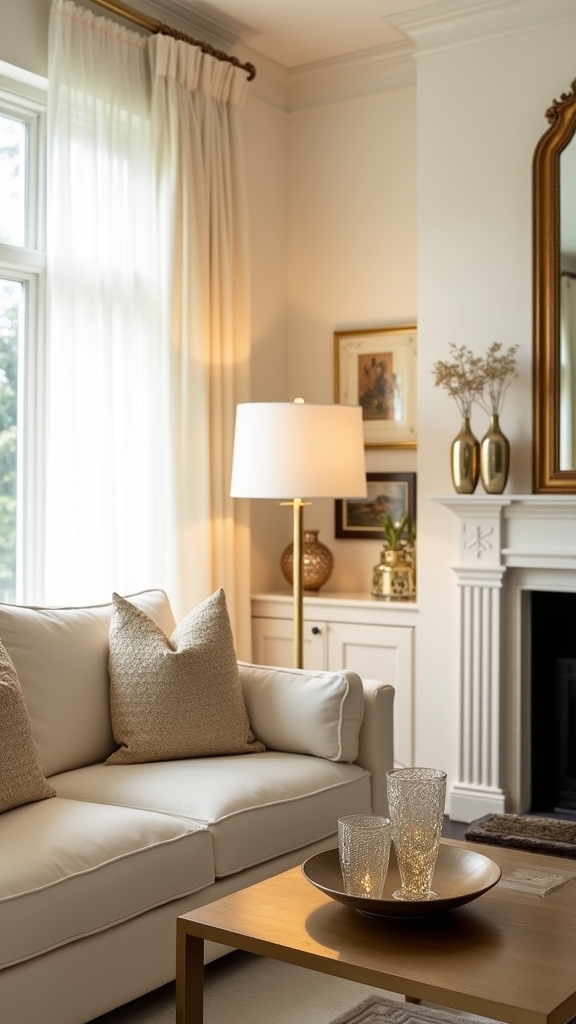 metallic accents enhance elegance