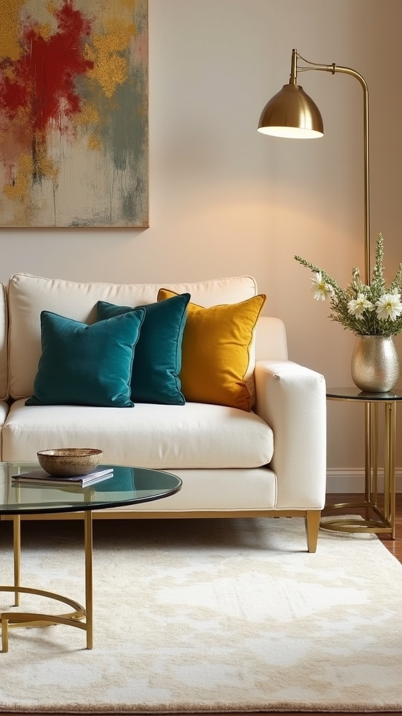 metallic accents enhance elegance