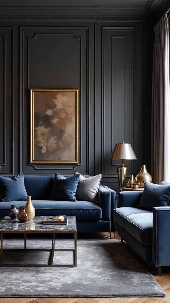 metallic accents enhance sophistication