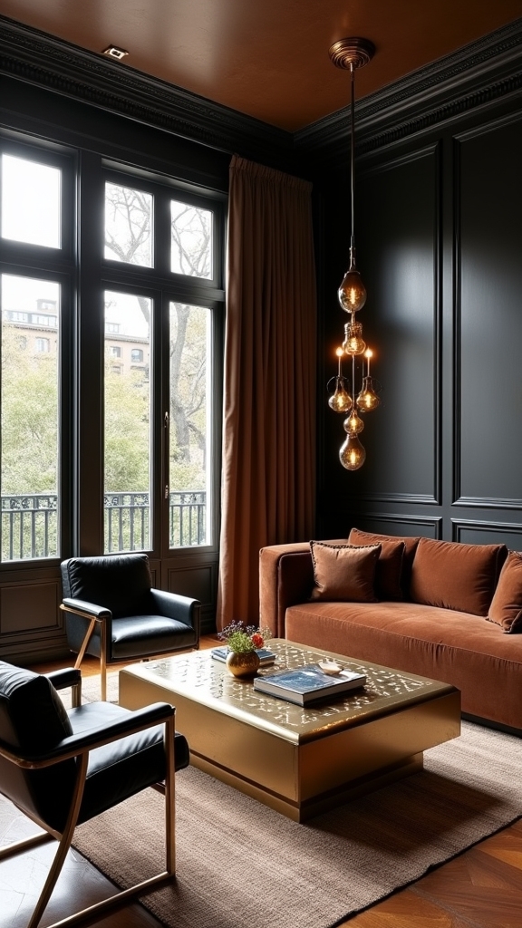metallic accents enhance sophistication