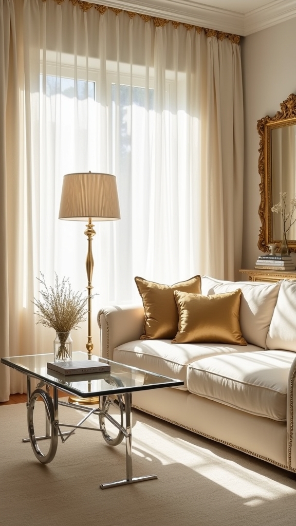 metallic accents enhance sophistication