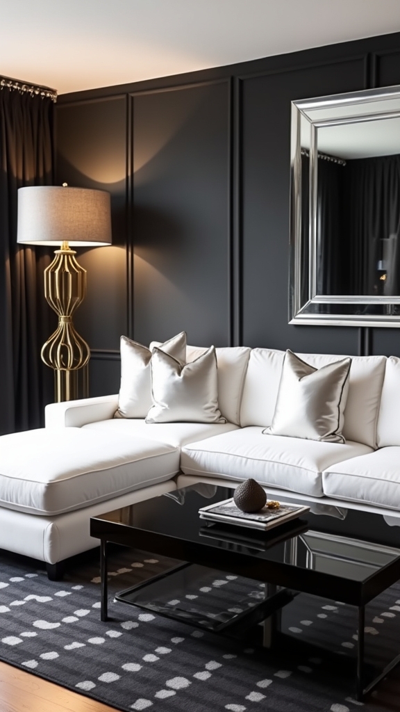 metallic accents enhance sophistication