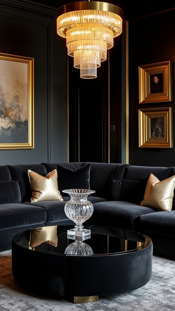 metallic accents enhance sophistication