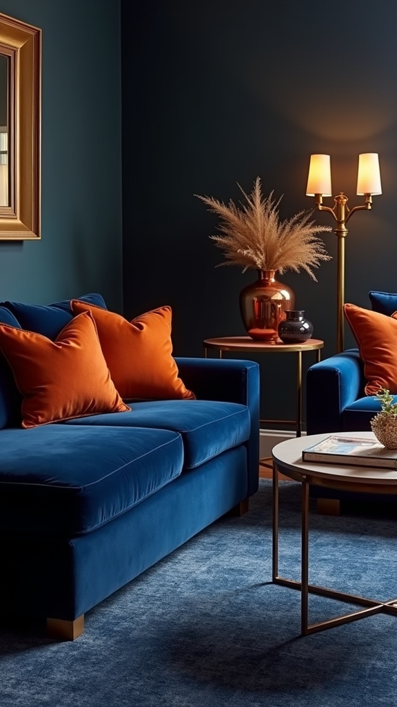 metallic accents enhance warmth