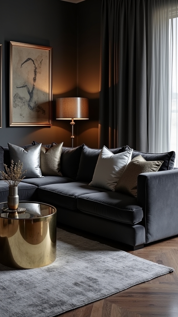 metallic finishes enhance ambiance