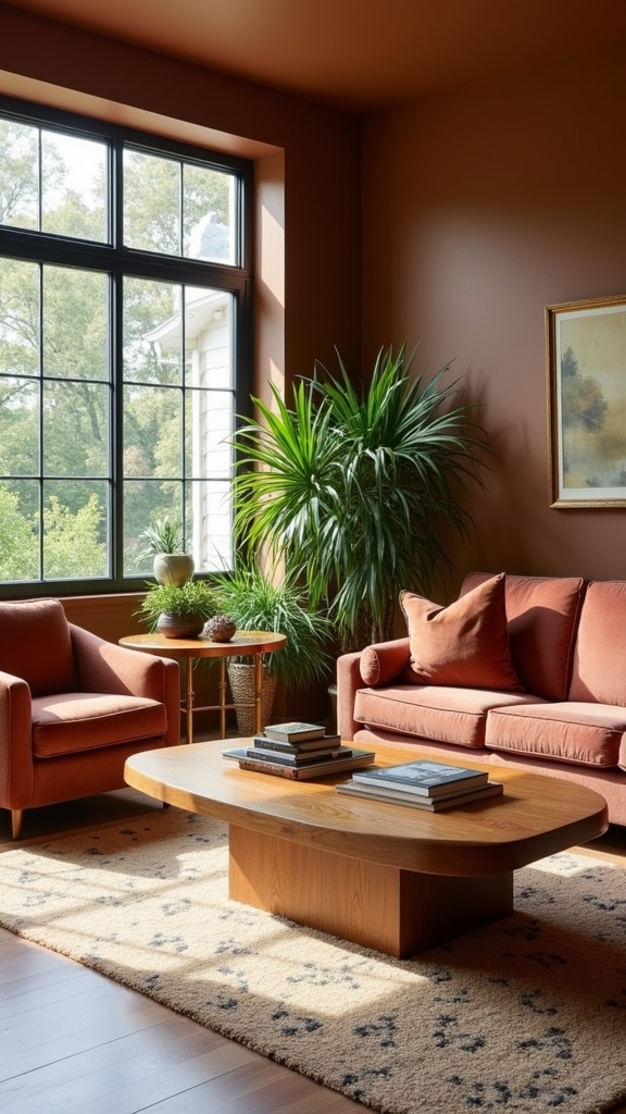 mid century modern elegance and warmth