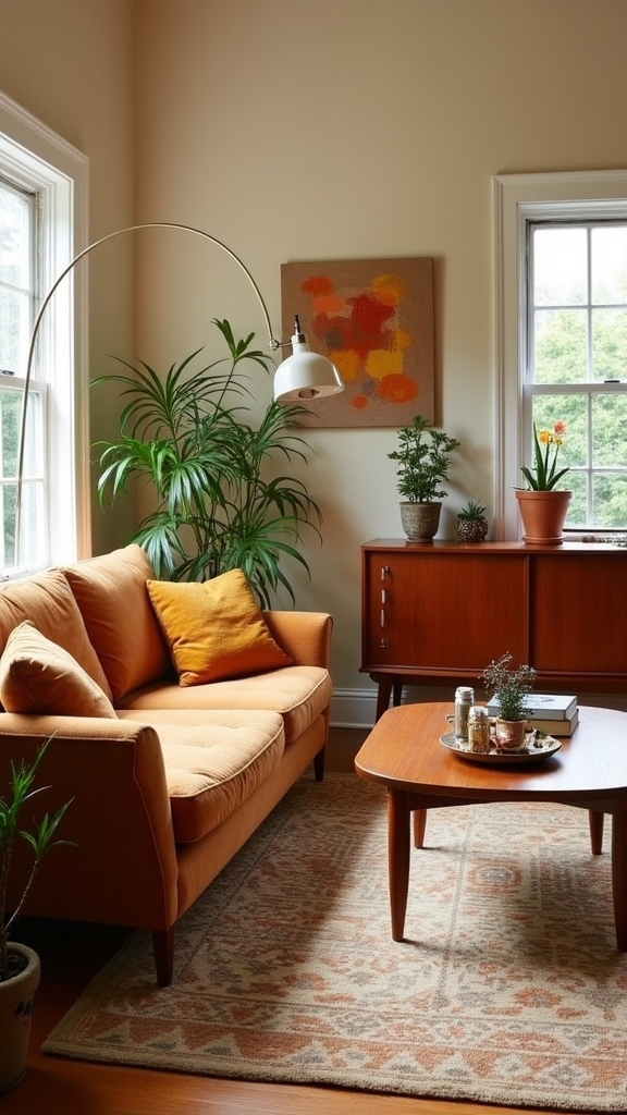 mid century modern living accents