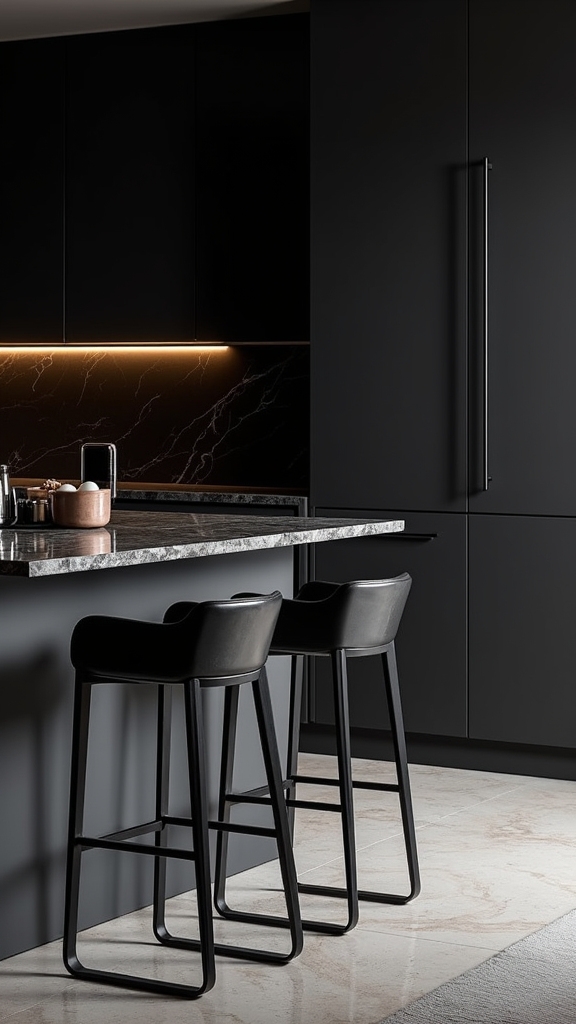 minimalist black bar stools
