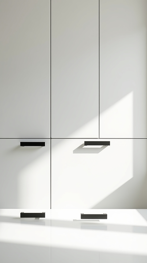 minimalist cabinets with contrast