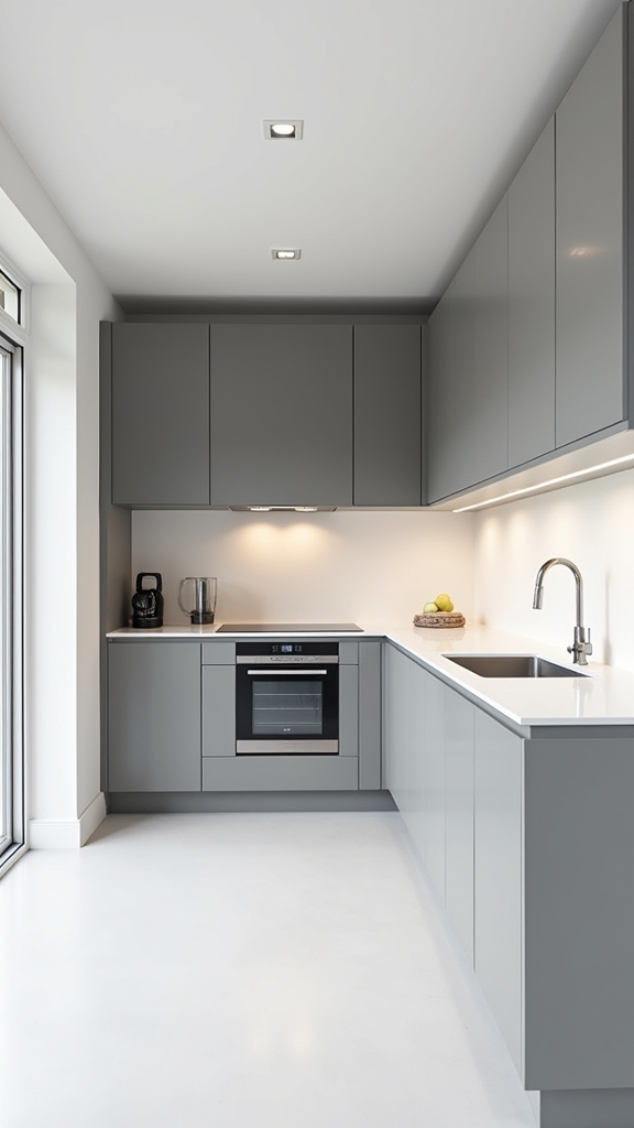 minimalist gray and white