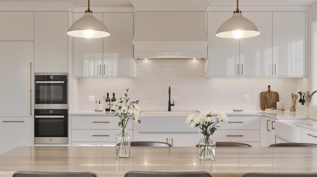 minimalist white kitchen decor