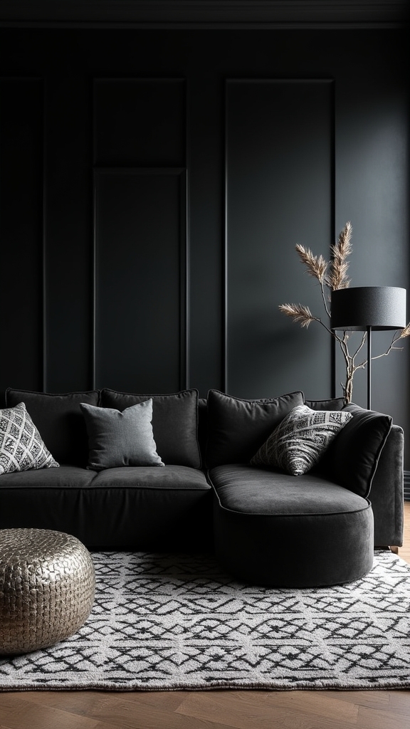 mixed fabrics and geometric patterns