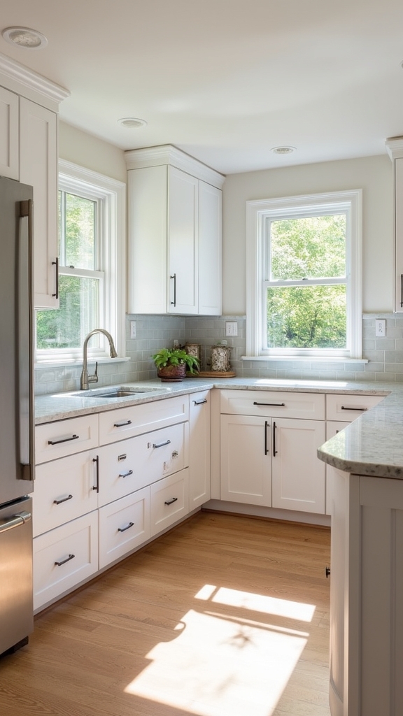 mixing cabinets for budget friendly aesthetics