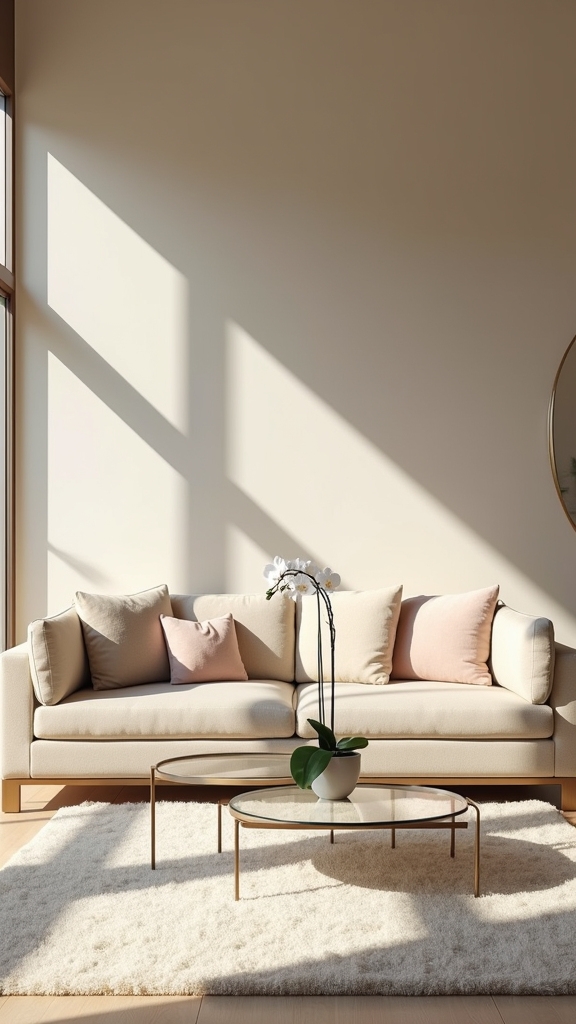 modern beige couch elegance