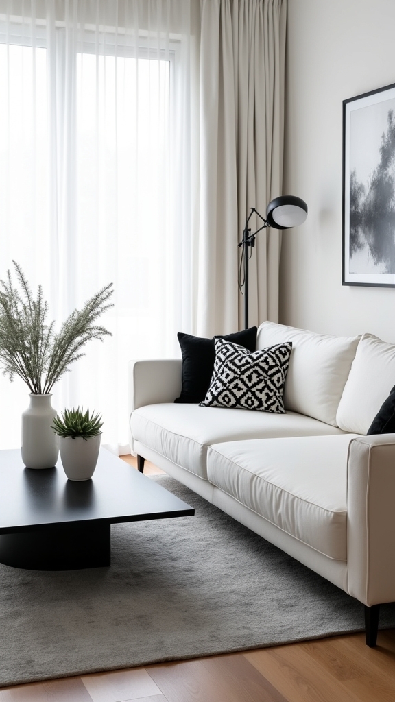 modern black and white decor