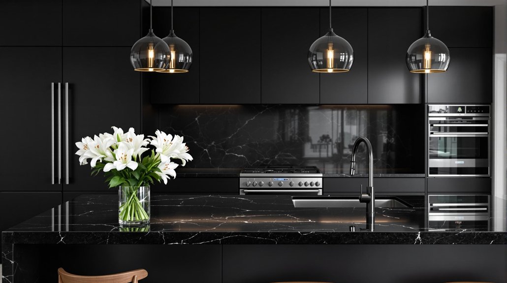 modern black kitchen designs