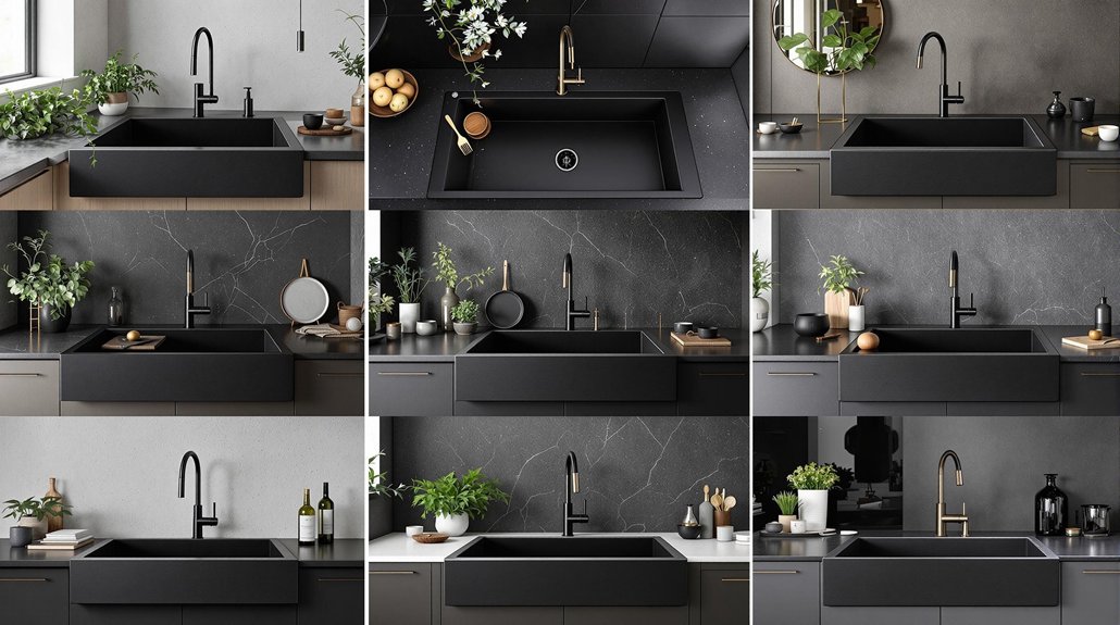 modern black kitchen sinks
