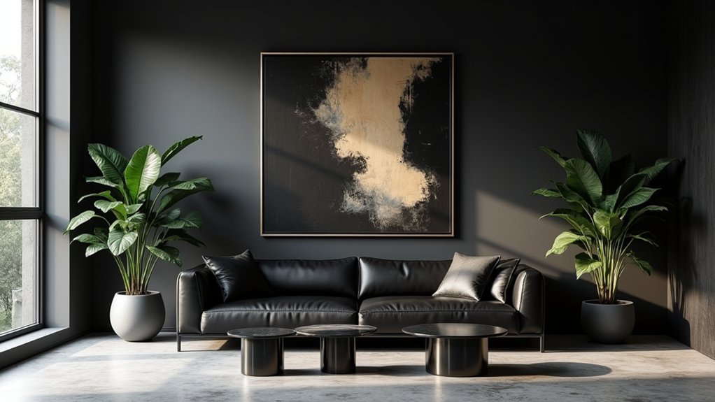 modern black living room ideas