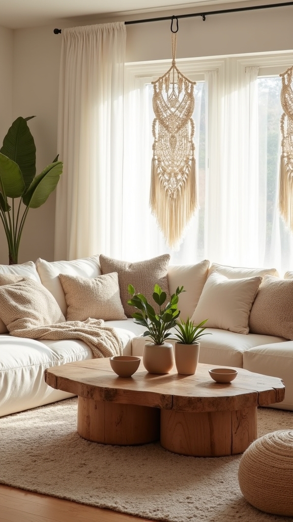 modern boho cream decor