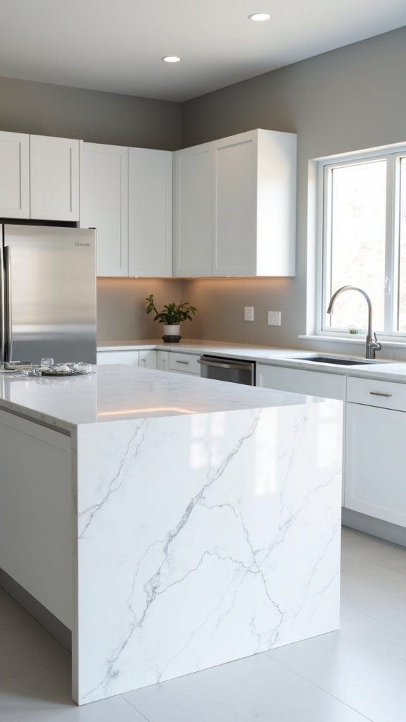 modern cabinetry gray walls