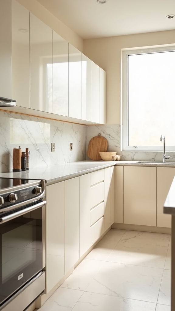 modern cream kitchen design