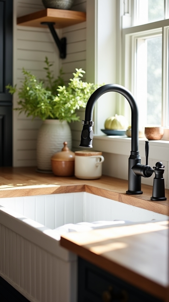 modern farmhouse faucet elegance