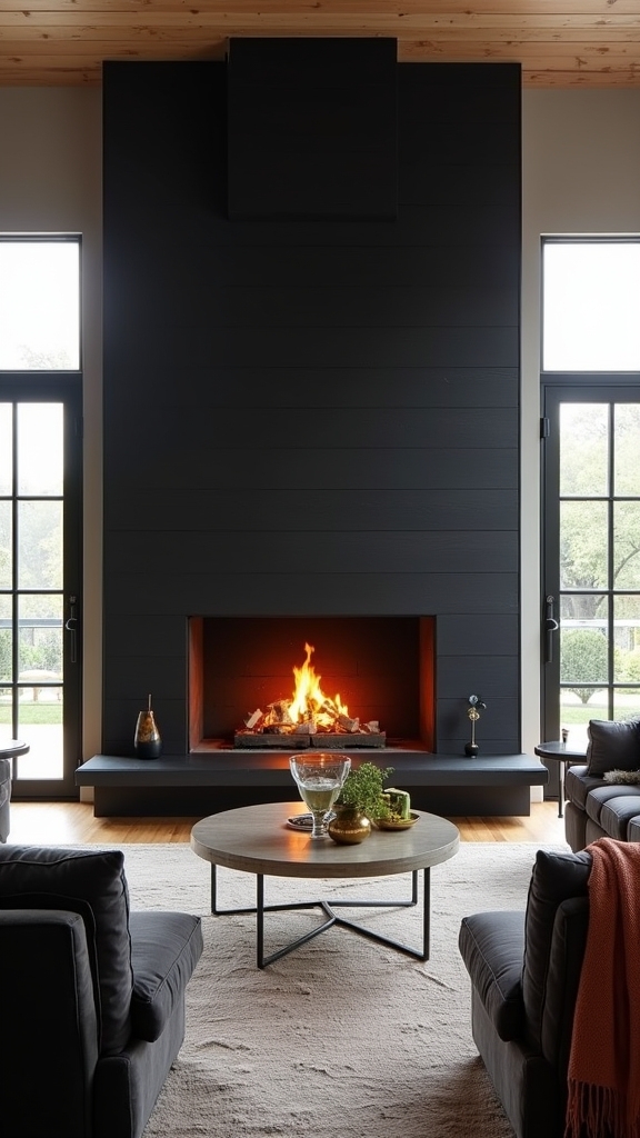 modern farmhouse fireplace design
