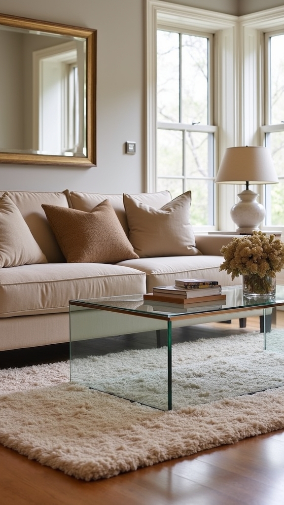 modern geometric living room
