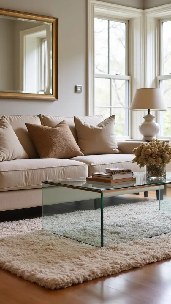 modern geometric living room