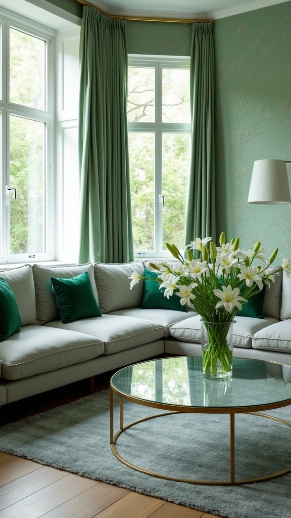 modern green and grey elegance