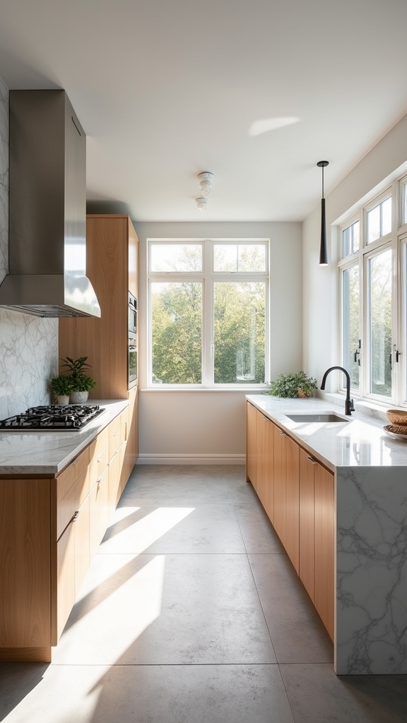 modern kitchen material harmony