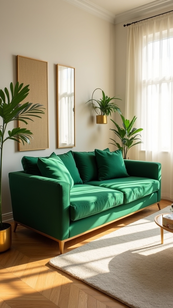 modern minimalist green sofa